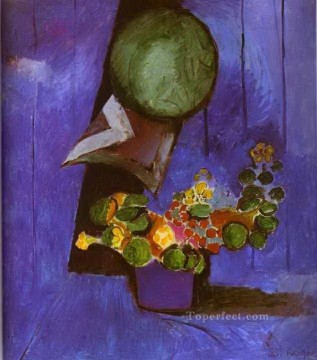 アンリ・マティス Painting - 花と陶板の抽象的なフォービズム アンリ・マティス